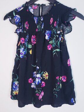 Old Navy Black Floral Blouse Top XS